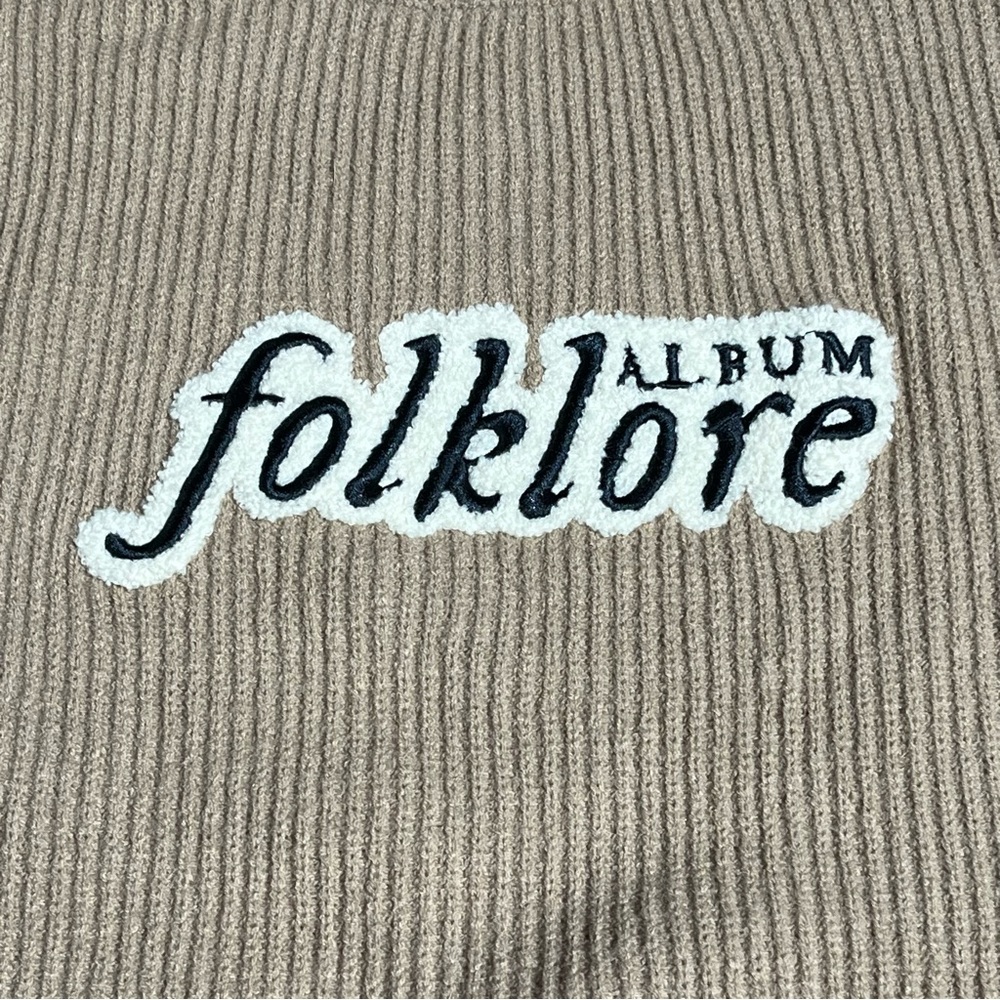 Taylor Swift Chenille Patch Folklore Sweater - image 4